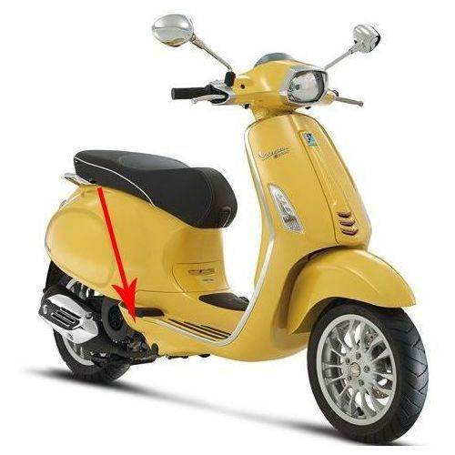 afdekkap duo-voetsteun vespa sprint geel 968/a rechts origineel 67362700l5