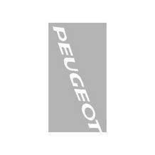 sticker peugeot woord [peugeot] wit 2-delig