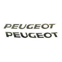 sticker peugeot woord [peugeot] zwart 2-delig