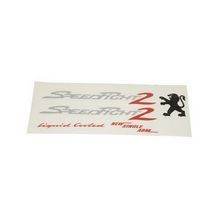 stickerset peugeot speedfight 2 zilver / rood 5-delig