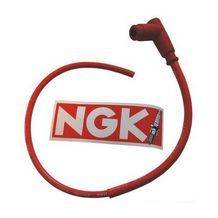 bougiekap + kabel snel universeel rood ngk