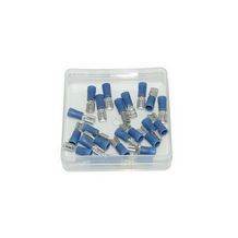 kabelstekker plat vrouw 4.8mm blauw 25pcs
