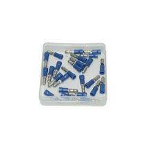 kabelstekker rond man 4mm blauw 25pcs