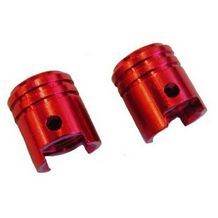 ventieldop set model zuiger rood aluminium DMP 2pcs