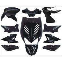 kappenset special yamaha aerox zwart metallic DMP 11-delig