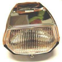 koplamp vierkant plat maxi zwart / chroom DMP