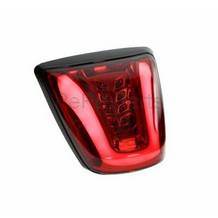 achterlicht led e-keur rand zwart glans / rood glas vespa primavera / sprint dmp