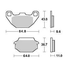 remblokken set kymco agility 16 inch / kxr250 / people / super8 / super9 / tgb achter sbs 154hf