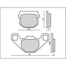 remblokken set add / peugeot buxy rs / com / cpi / kisbee / hyosung rush / speedake / tgb sbs 101hf