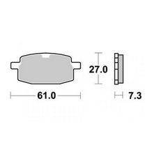 remblokken set pgo arriba / big max / scor / peugeot v-clic voor sbs 111hf