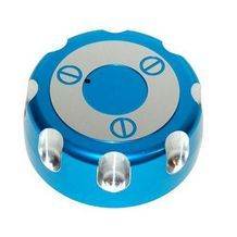 benzinetankdop derbi senda blauw aluminium DMP