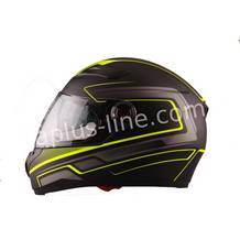 Helm vito falcone integraal + zonnevizier mat zwart / fluor geel