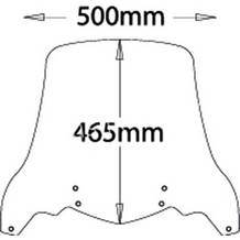 Bmw f650 '04 - '07 windscherm hoog