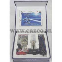 12v (2-klepper) 25watt xenon kit 8000k blauw