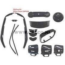 Complete styling / sierlijst set Vespa Sprint glans zwart 8-delig (vanaf 2018)