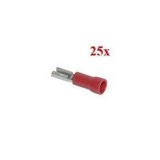 Universeel | kabelstekker plat vrouw 2.80mm rood 25pcs 