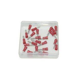 kabelstekker plat man rood 25pcs