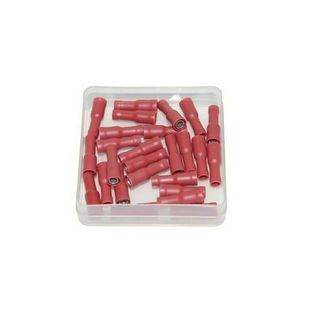 Universeel | kabelhoedje rond vrouw 4mm rood 25pcs 