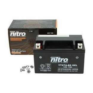 Nitro | Accu ytx7a-bs 12volt gel china scooter GY6 4-takt universeel 6Ah 12volt Nitro 