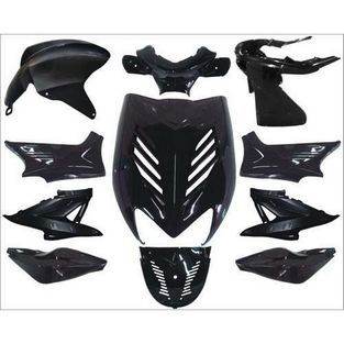 kappenset special yamaha aerox zwart metallic DMP 11-delig