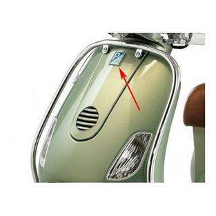 Vespa | logo klik voorkap vespa et2 / vespa lx / vespa lxv / s chroom / blauw origineel 576464 