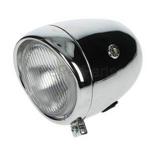 koplamp rond oltimer/model puch 130mm chroom