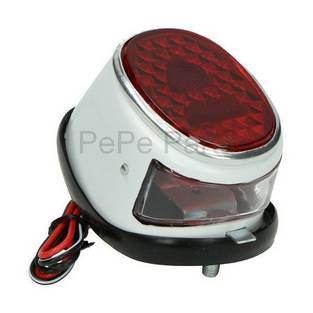 achterlicht ot compleet +rubber maxi/ms50/mv50/puch wit