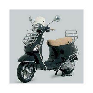 Vespa | valbeugel / sierbeugel set met bevestigingsset zijkap Vespa S / LX / LXV chroom origineel 602896m 2-delig 