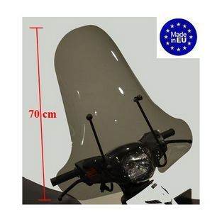 Piaggio Zip 2000 Hoog Windscherm met Bevestigingsset (Smoke Tint)