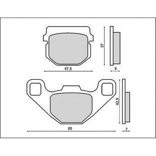 remblokken set add / peugeot buxy rs / com / cpi / kisbee / hyosung rush / speedake / tgb sbs 101hf