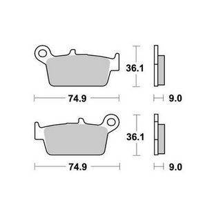 remblokken set kymco kb-k12 / scout / sniper / peugeot sv / tb / eagle voor sbs 121hf