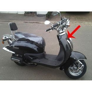 Benzhou | voorkap retro / fosti scooter zwart origineel 70101001bzb 