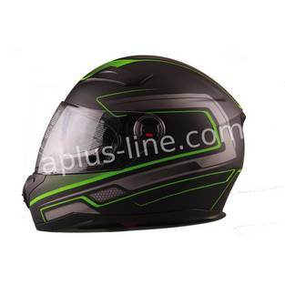  | Helm vito falcone integraal + zonnevizier mat zwart / groen 