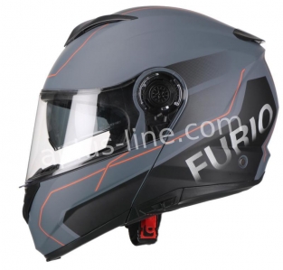  | Helm vito systeemhelm furio mat zwart/rood 