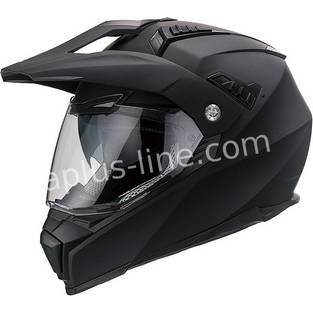 Helm vito crosshelm met vizier molino mat zwart