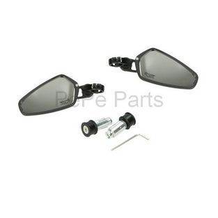 spiegel set cnc racing motorfiets/scooter ovaal univ zwart dmp