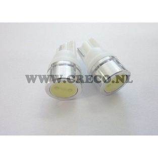 12v (2-klepper)-3w wedge 10mm led wit (2x) vp50
