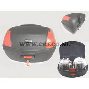 Topkoffer met Rugsteun (46 Liter) (Zwart)