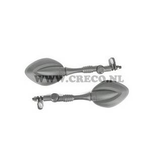 spiegels scooter m8 met 3 led kinpperlicht links en rechts
