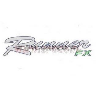 sticker gilera runner logo dik zilver 21cm