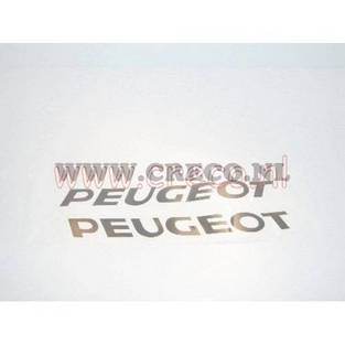 stickerset peugeot 2 delig groot wit