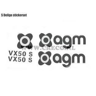 stickerset zwart  agm vx50 agm vx50s 5dlg.