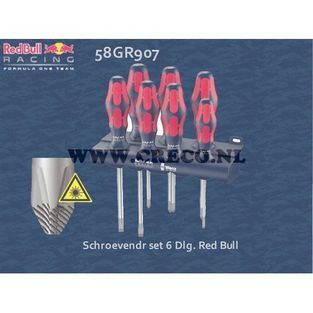 schroevendr set 7 dlg. red bull